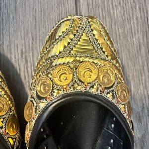 Gold Embellished Women's Shoes